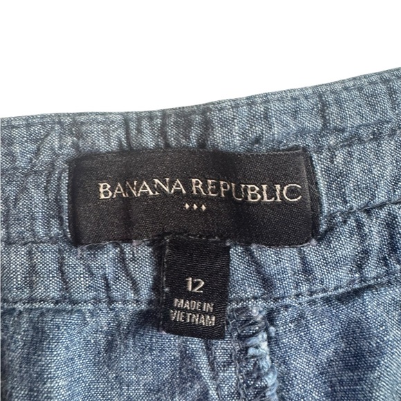 Banana Republic Womens Shorts Size 12 Lagom Beachy Preppy Festival Low Rise Blue - Picture 4 of 7